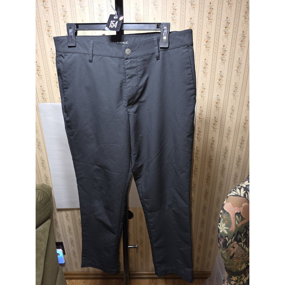 Banana Republic Mens Dress Pants 32x29 Black Slim Straight Chinos